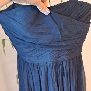 J Crew silk evening cross front gown